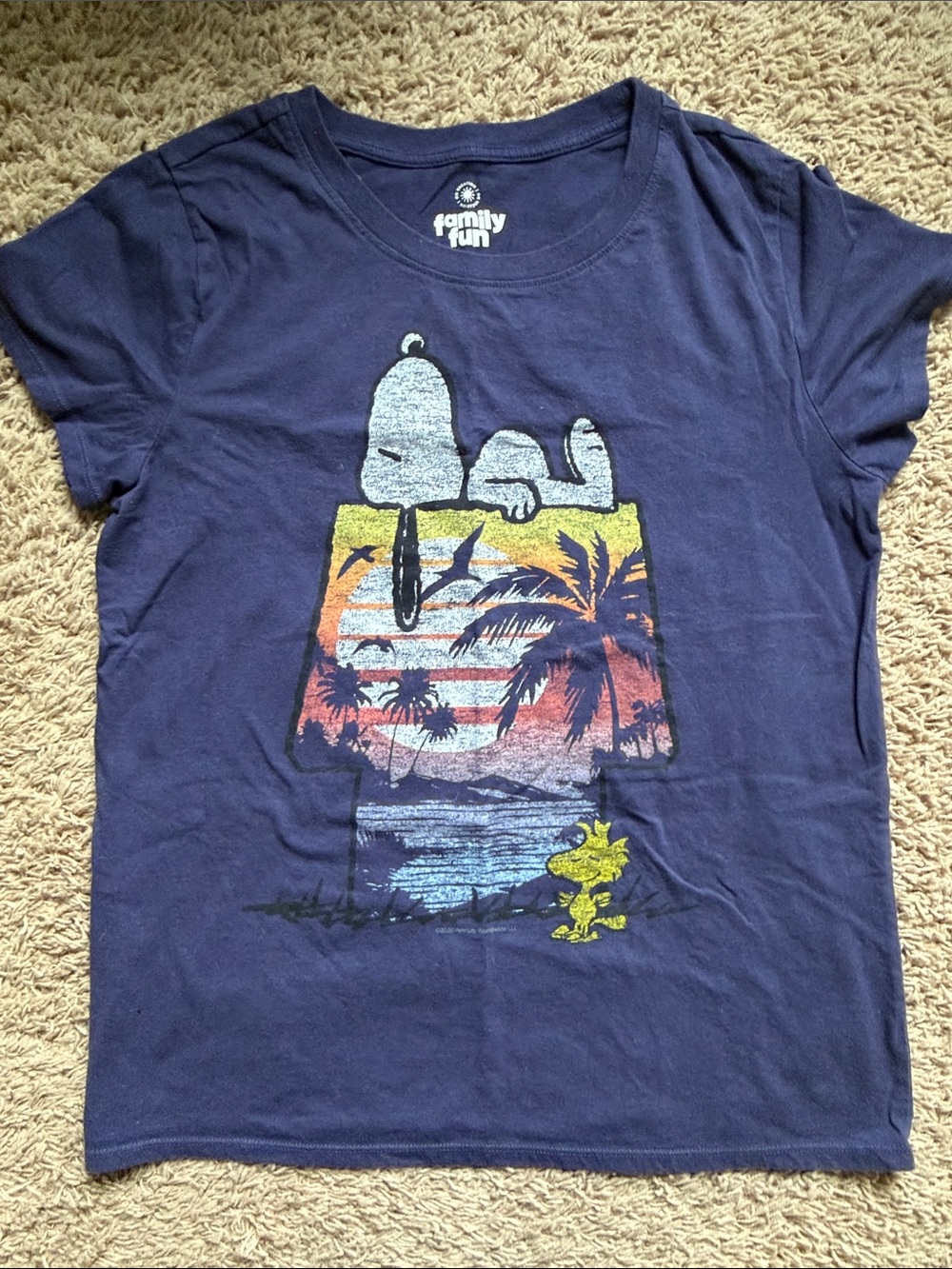 Navy Snoopy Graphic Short Sleeve Tee